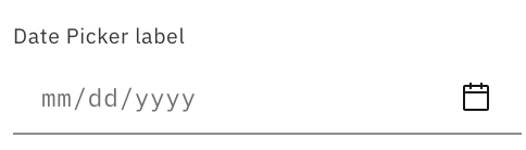 carbon-datepicker-light.png light concept on a Datepicker component in Carbon Design System.