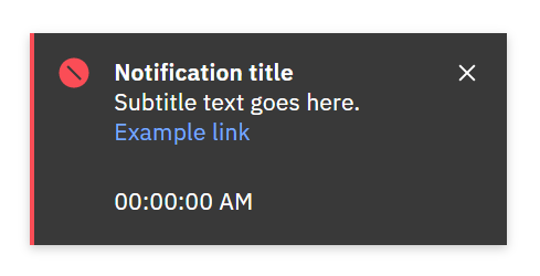 carbon-toast.png basic concept on a Toast component in Carbon Design System.
