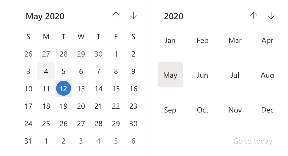 fabric-calendar-sidebyside.png side by side concept on a Datepicker component in UI Fabric.
