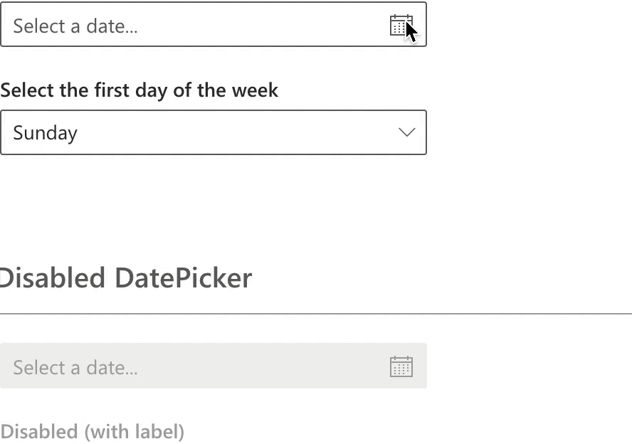 fabric-datepicker-basic.gif default concept on a Datepicker component in UI Fabric.
